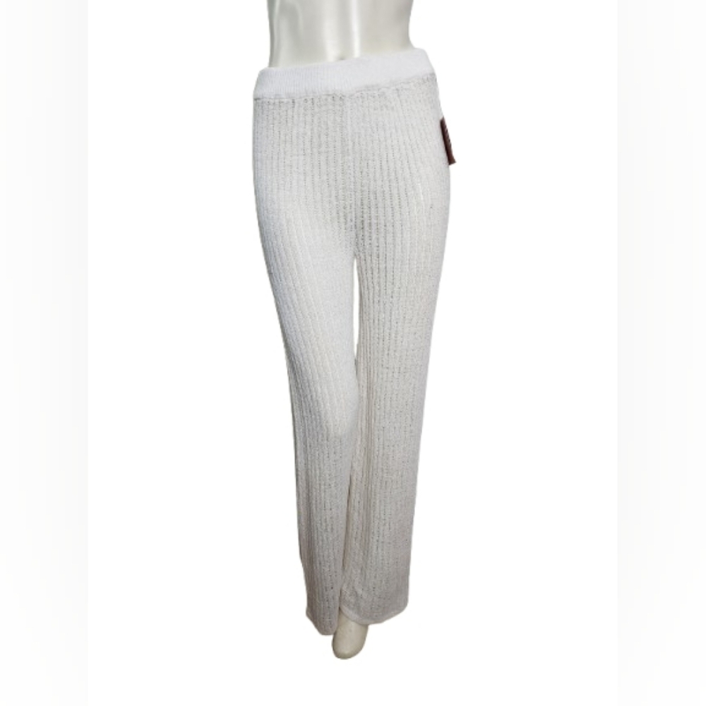 Shade & Shore Cover-up Pants Women's S Cream Crochet NEW